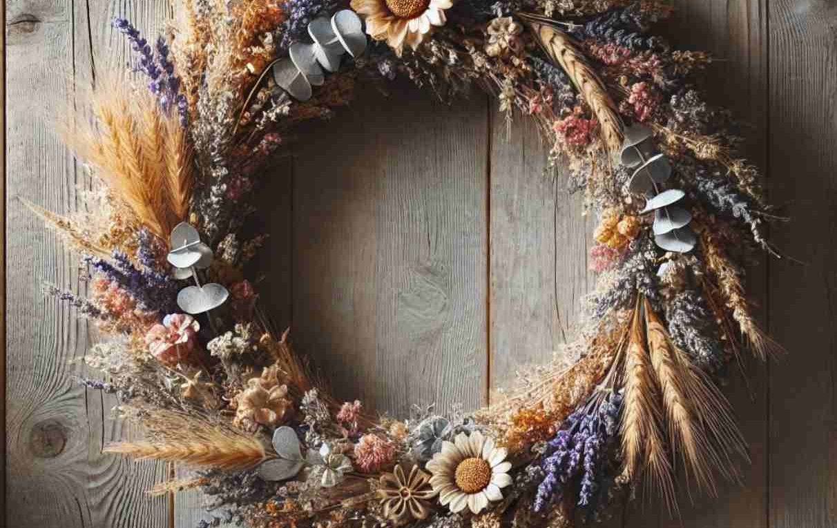 Fabriquer une couronne de fleurs séchées